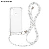 Θήκη Σιλικόνης με Κορδόνι Sonique Armor Clear Xiaomi Redmi Note 8T Rainbow Λευκό