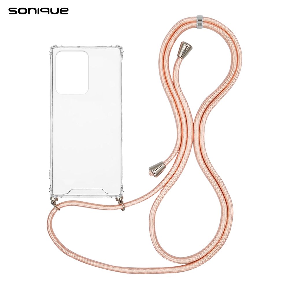 Θήκη Σιλικόνης με Κορδόνι Sonique Armor Clear Xiaomi Xiaomi 11T / Xiaomi 11T Pro Ροζ Σατινέ