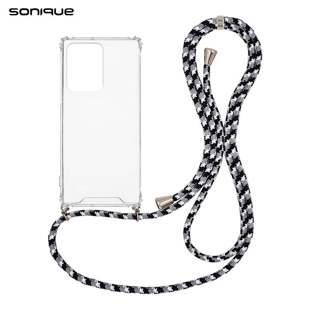Θήκη Σιλικόνης με Κορδόνι Sonique Armor Clear Xiaomi Xiaomi 11T / Xiaomi 11T Pro Rainbow Μαύρο