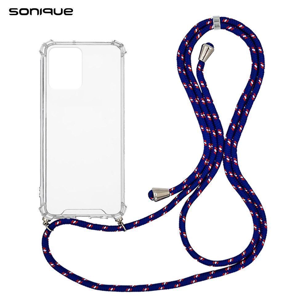 Θήκη Σιλικόνης με Κορδόνι Sonique Armor Clear Realme 8 / Realme 8 Pro Rainbow Μπλε