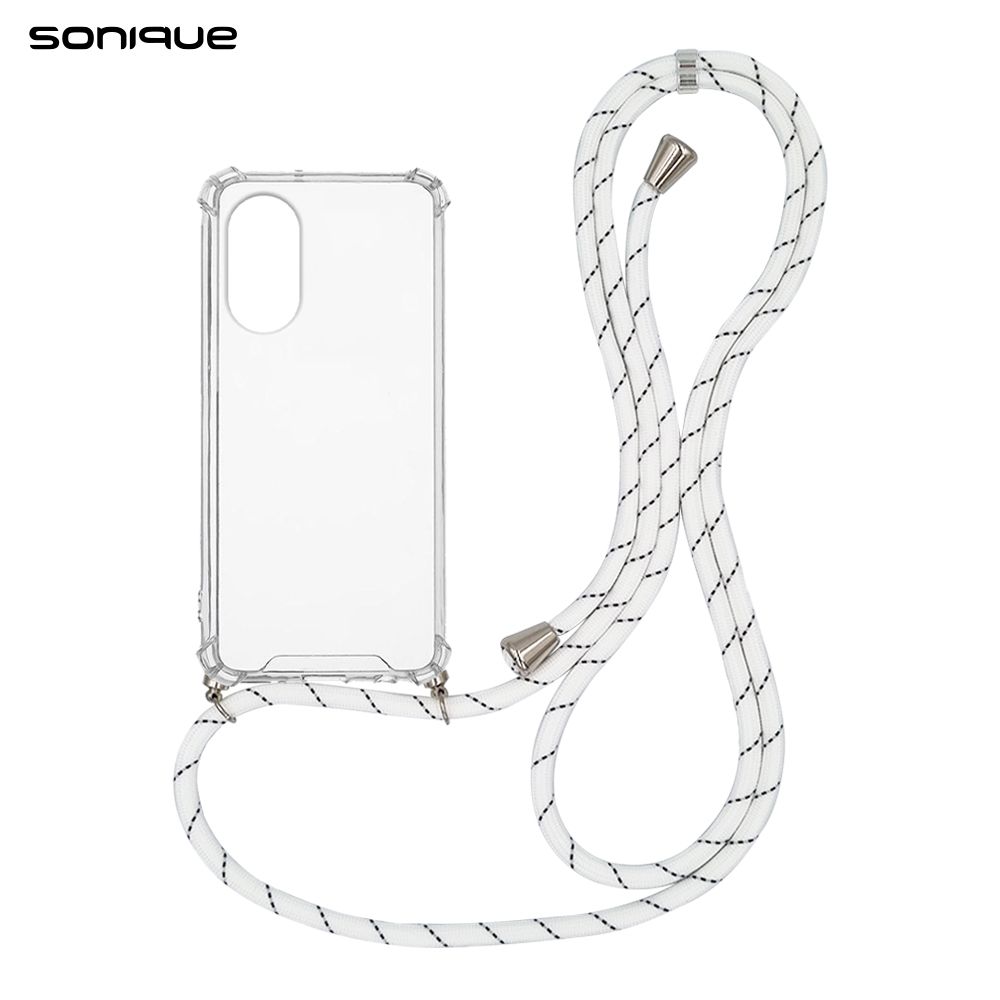 Θήκη Σιλικόνης με Κορδόνι Sonique Armor Clear Huawei Nova 9 SE Rainbow Λευκό