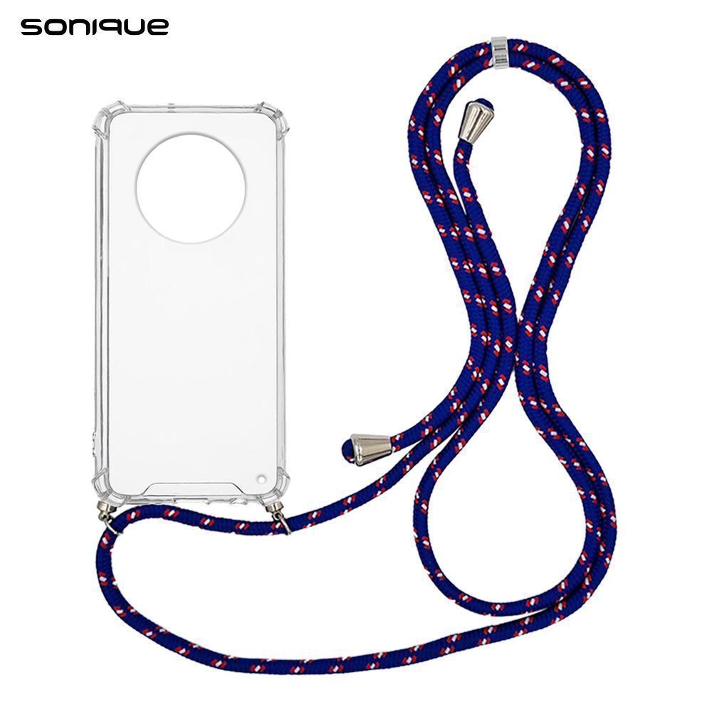 Θήκη Σιλικόνης με Κορδόνι Sonique Armor Clear Huawei Nova Y90 Rainbow Μπλε