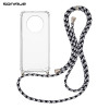 Θήκη Σιλικόνης με Κορδόνι Sonique Armor Clear Huawei Nova Y90 Rainbow Μαύρο