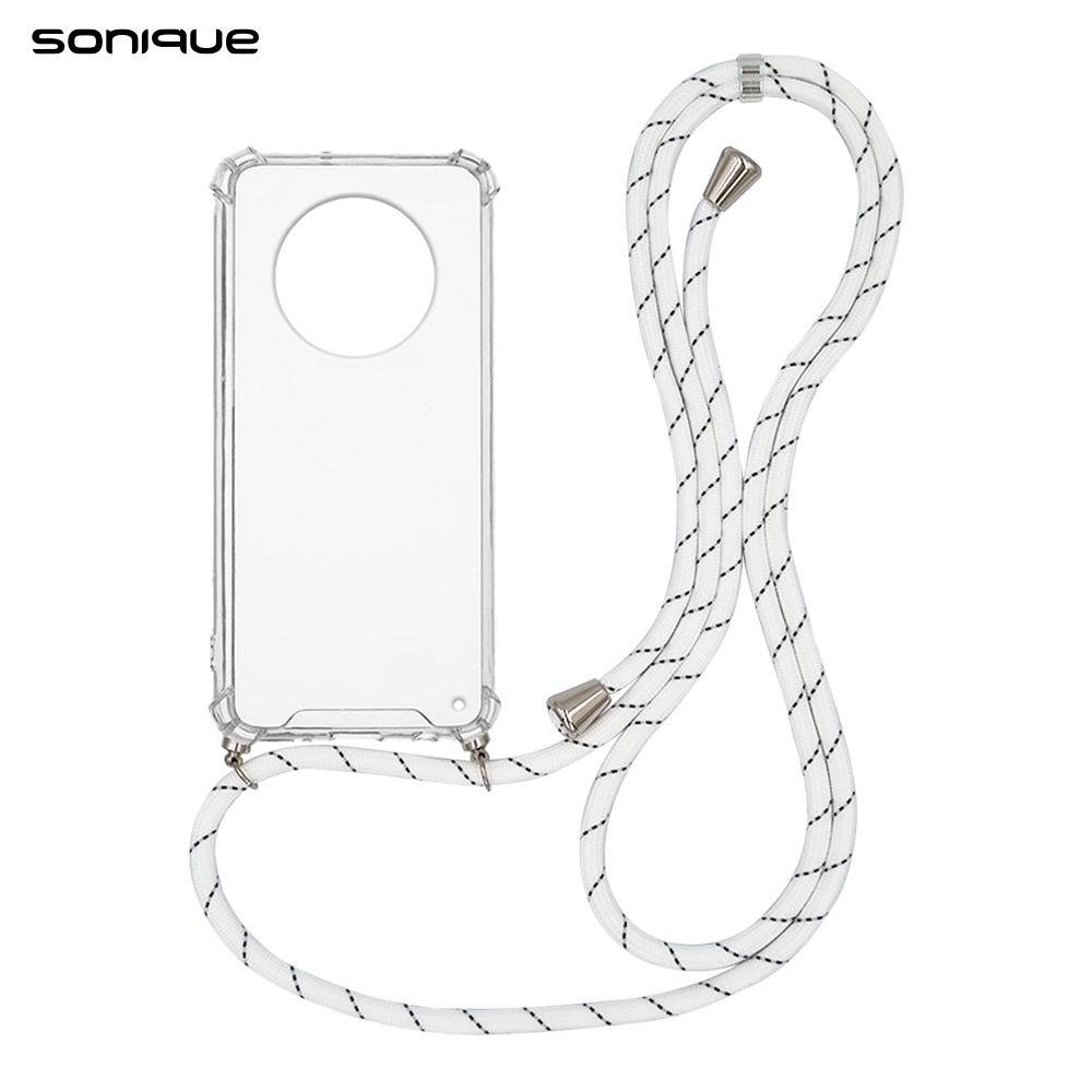 Θήκη Σιλικόνης με Κορδόνι Sonique Armor Clear Huawei Nova Y90 Rainbow Λευκό