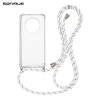 Θήκη Σιλικόνης με Κορδόνι Sonique Armor Clear Huawei Nova Y90 Rainbow Λευκό