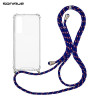 Θήκη Σιλικόνης με Κορδόνι Sonique Armor Clear Huawei P Smart 2021 Rainbow Μπλε