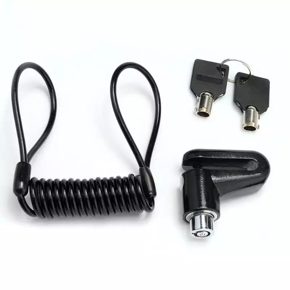 Set Λουκέτο Δισκόφρενου για Electric Scooter & Καλώδιο υπενθύμισης Μαύρο