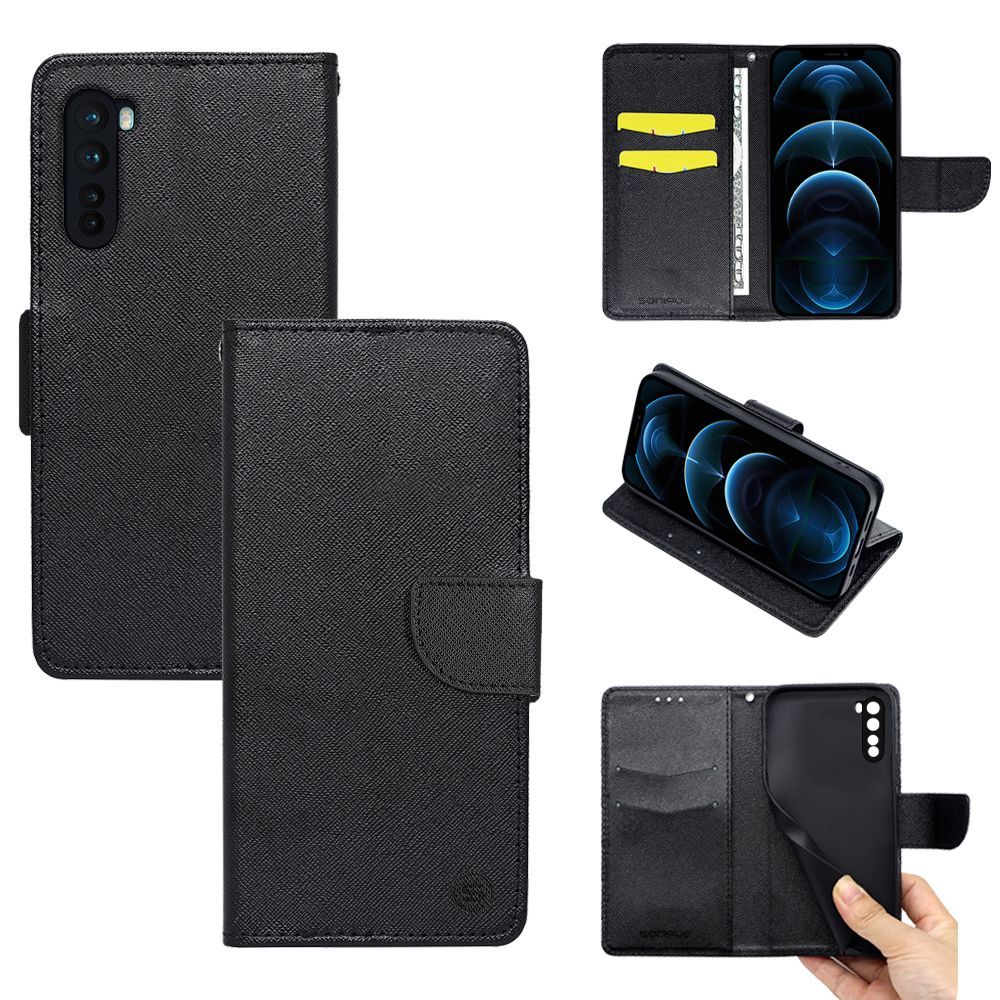 Θήκη Πορτοφόλι Sonique Trend Wallet OnePlus Nord Μαύρο