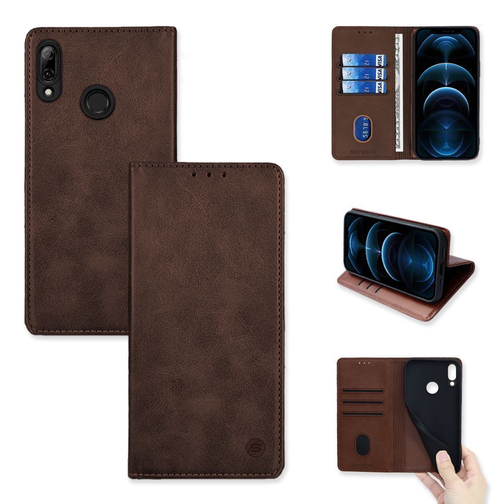 Θήκη Πορτοφόλι Vintage Magnet Wallet Sonique Huawei P Smart 2019 / Honor 10 Lite Καφέ