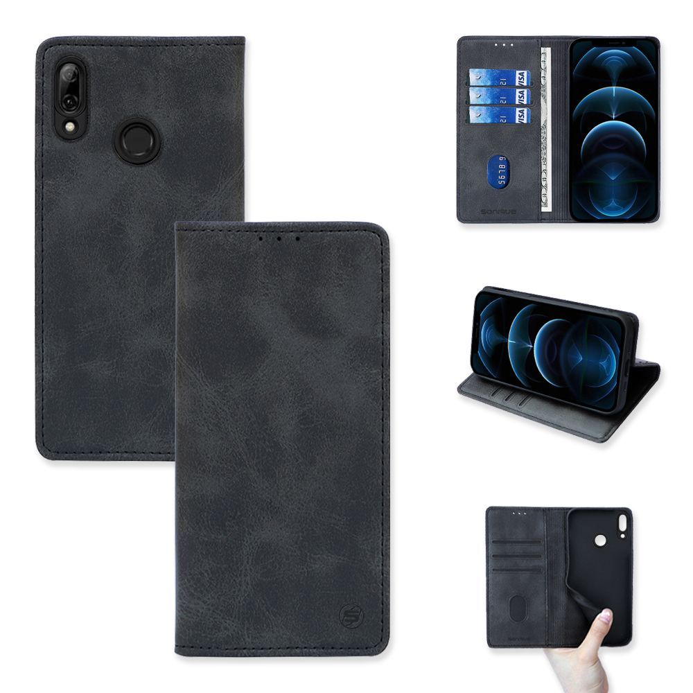 Θήκη Πορτοφόλι Vintage Magnet Wallet Sonique Huawei P Smart 2019 / Honor 10 Lite Μαύρο