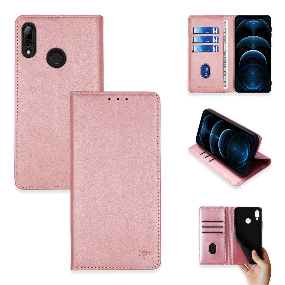 Θήκη Πορτοφόλι Vintage Magnet Wallet Sonique Huawei P Smart 2019 / Honor 10 Lite Ροζ Χρυσό
