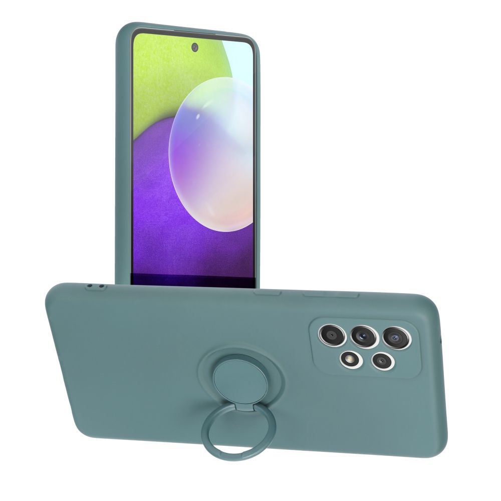 Θήκη Σιλικόνης Ring Case Samsung Galaxy A52 4G/5G / Galaxy A52s 5G Πράσινο Σκούρο