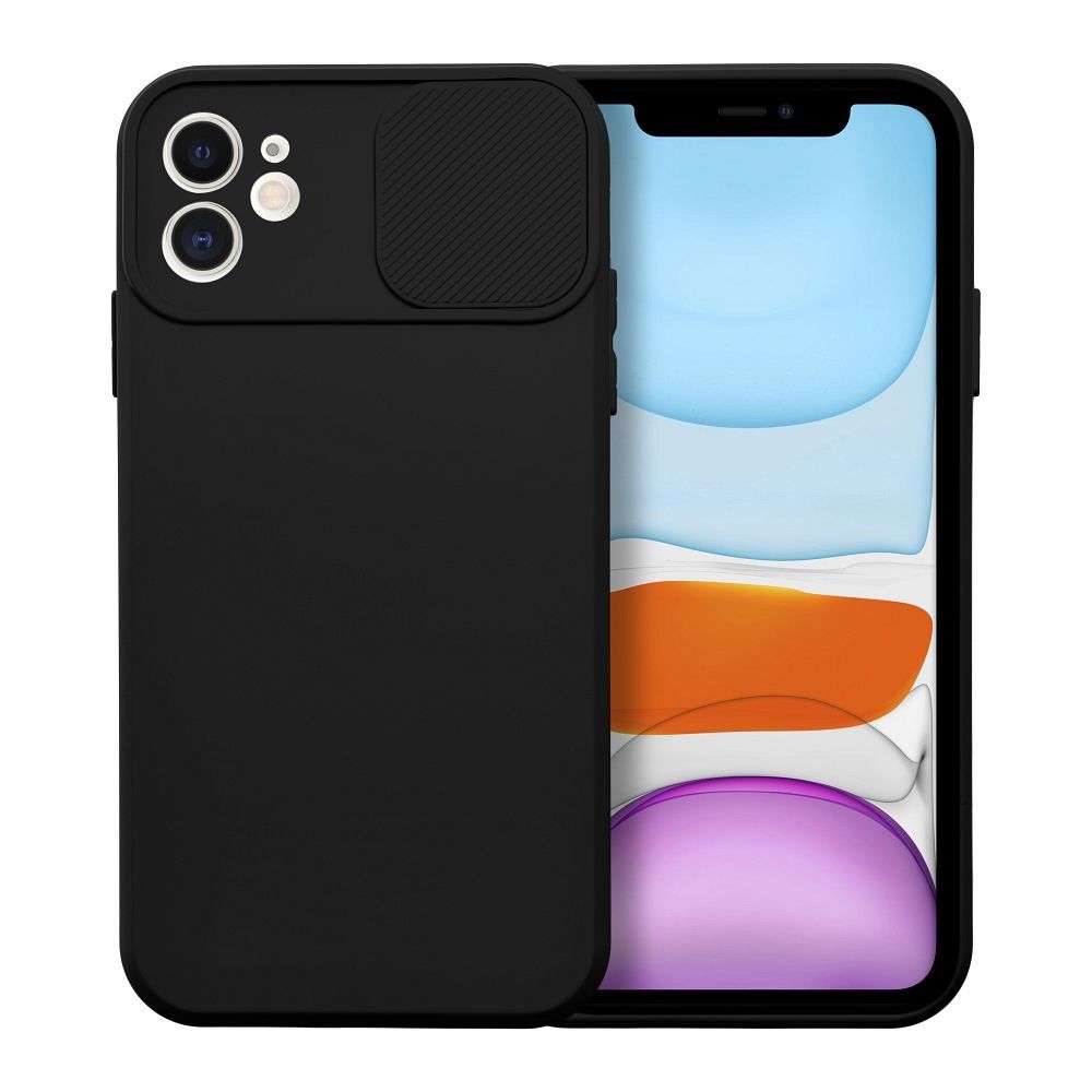 Θήκη Σιλικόνης Slide Case Apple iPhone 11 Μαύρο