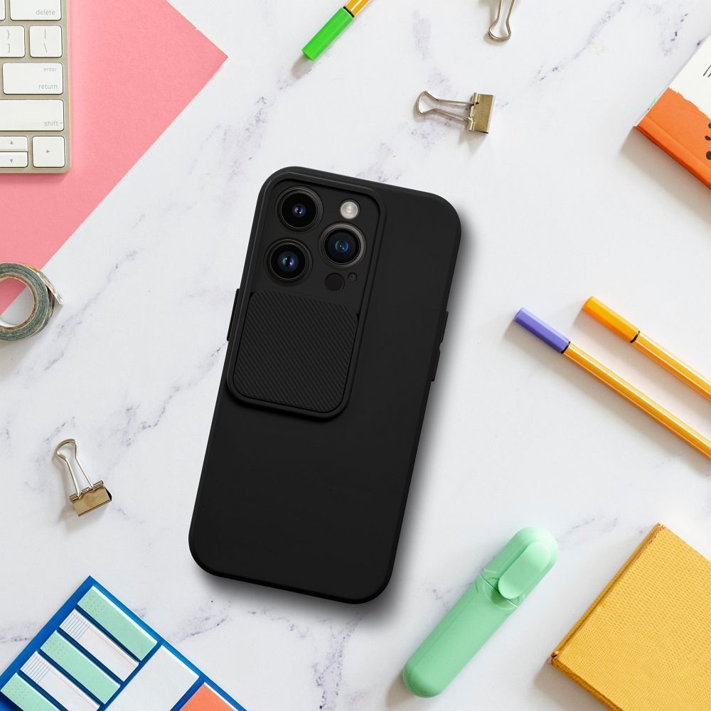 Θήκη Σιλικόνης Slide Case Apple iPhone 11 Μαύρο