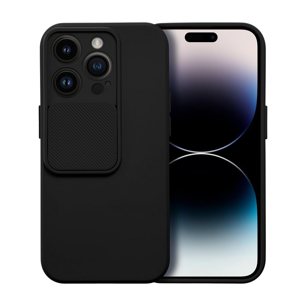 Θήκη Σιλικόνης Slide Case Apple iPhone 14 Pro Μαύρο