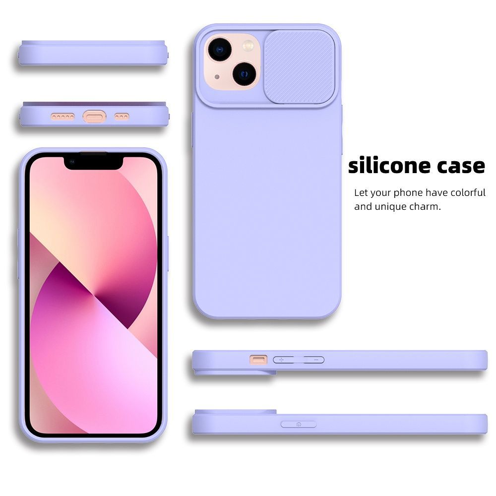 Θήκη Σιλικόνης Slide Case Samsung Galaxy A52 4G/5G / Galaxy A52s 5G Λιλά