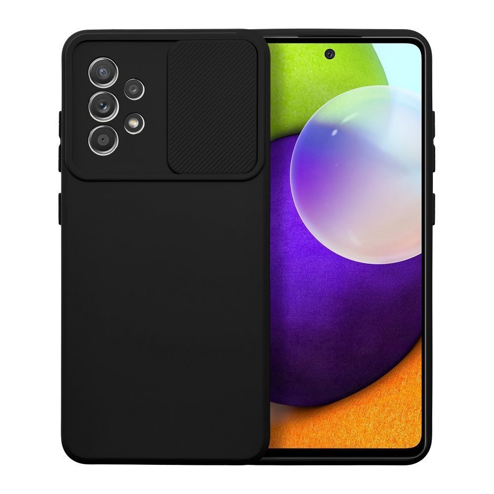 Θήκη Σιλικόνης Slide Case Samsung Galaxy A52 4G/5G / Galaxy A52s 5G Μαύρο