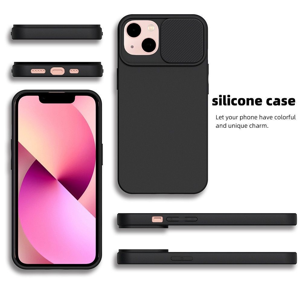 Θήκη Σιλικόνης Slide Case Samsung Galaxy A52 4G/5G / Galaxy A52s 5G Μαύρο
