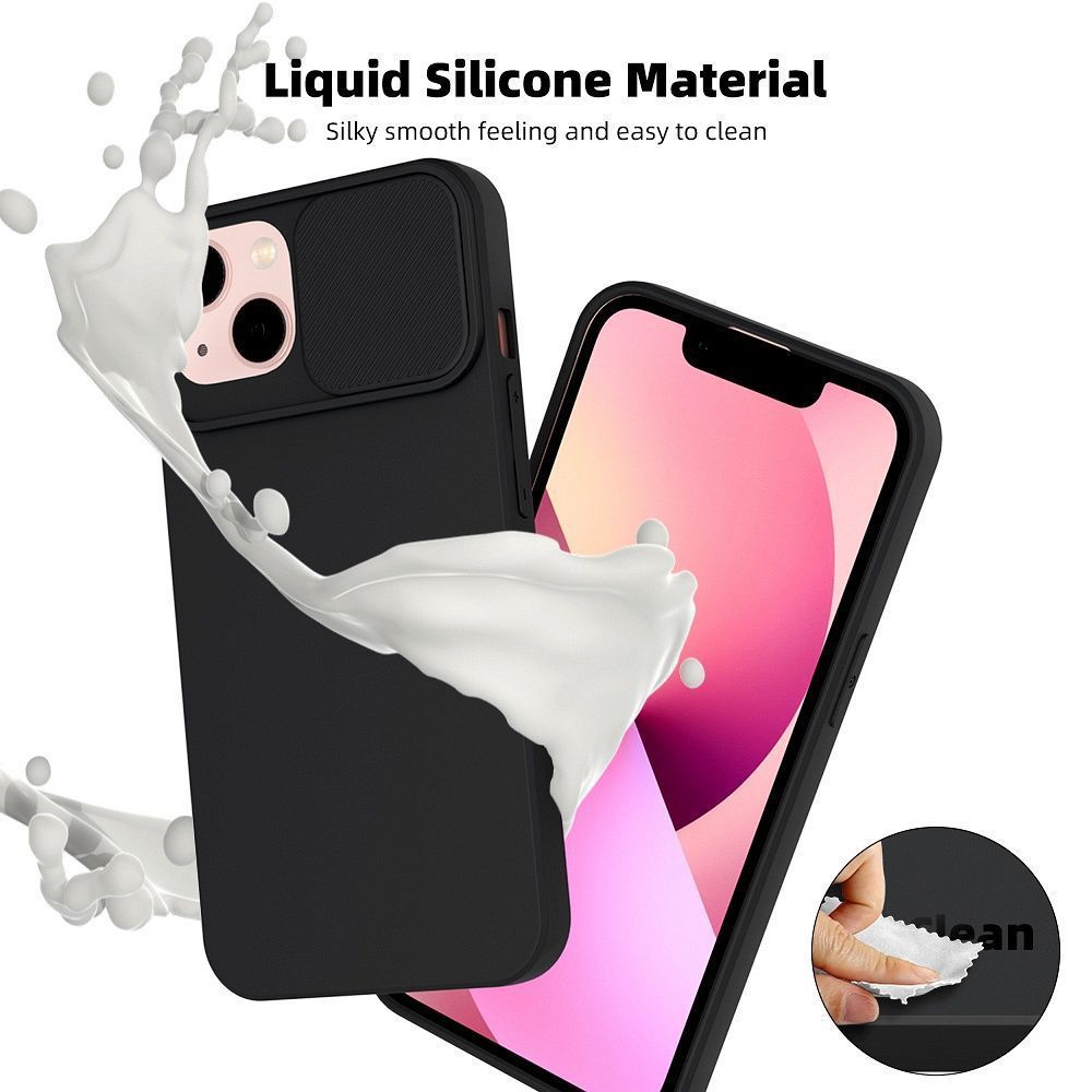 Θήκη Σιλικόνης Slide Case Samsung Galaxy A52 4G/5G / Galaxy A52s 5G Μαύρο
