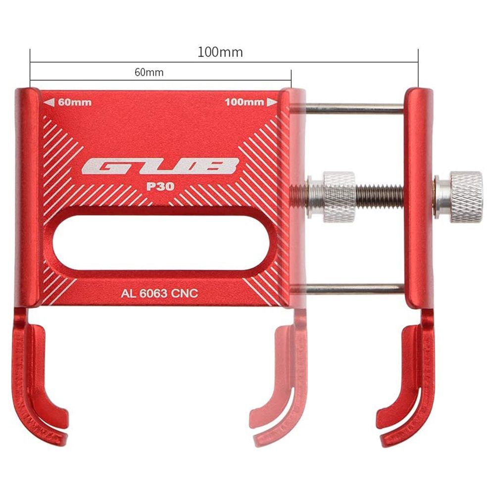 Μεταλική Βάση Κινητού για e-Scooter / Bike Gub-P30 3.5"-7.5" Κόκκινο