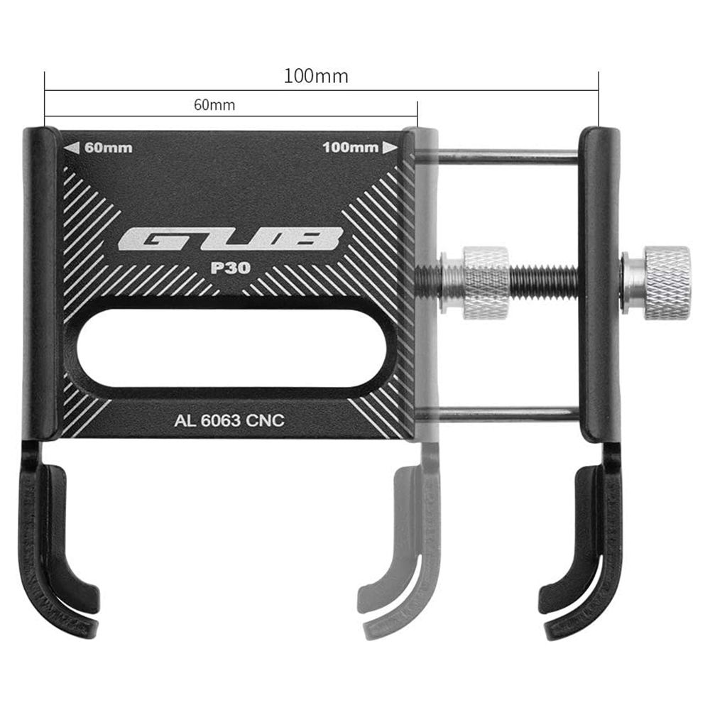 Μεταλική Βάση Κινητού για e-Scooter / Bike Gub-P30 3.5"-7.5" Μαύρο