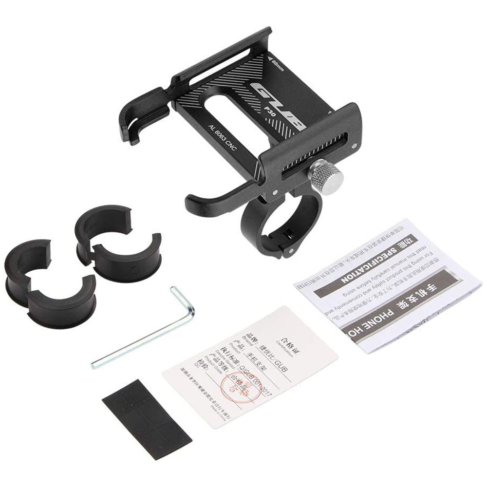 Μεταλική Βάση Κινητού για e-Scooter / Bike Gub-P30 3.5"-7.5" Μαύρο