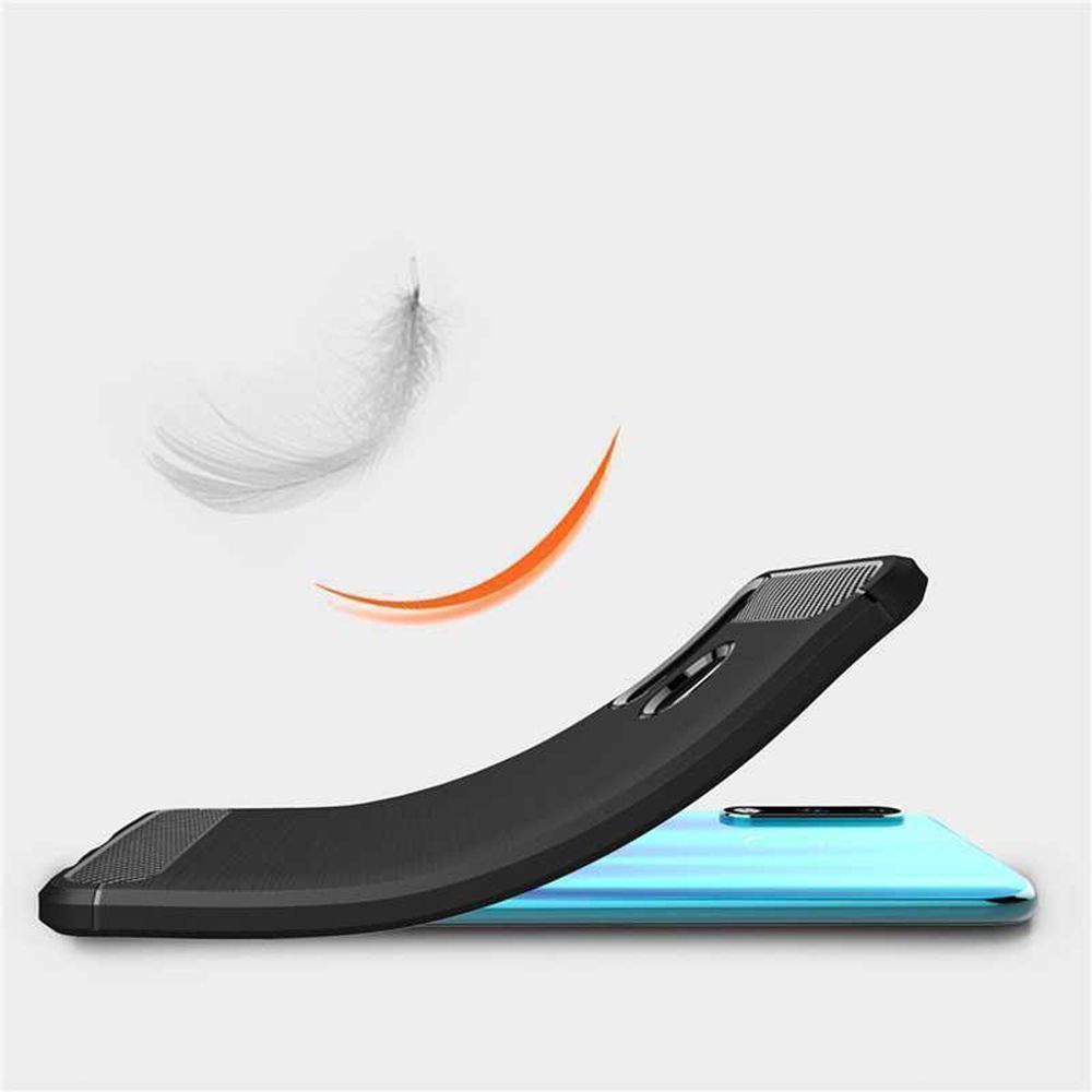 Θήκη Σιλικόνης Sonique Carbon Brushed Huawei P30 Pro Μαύρο