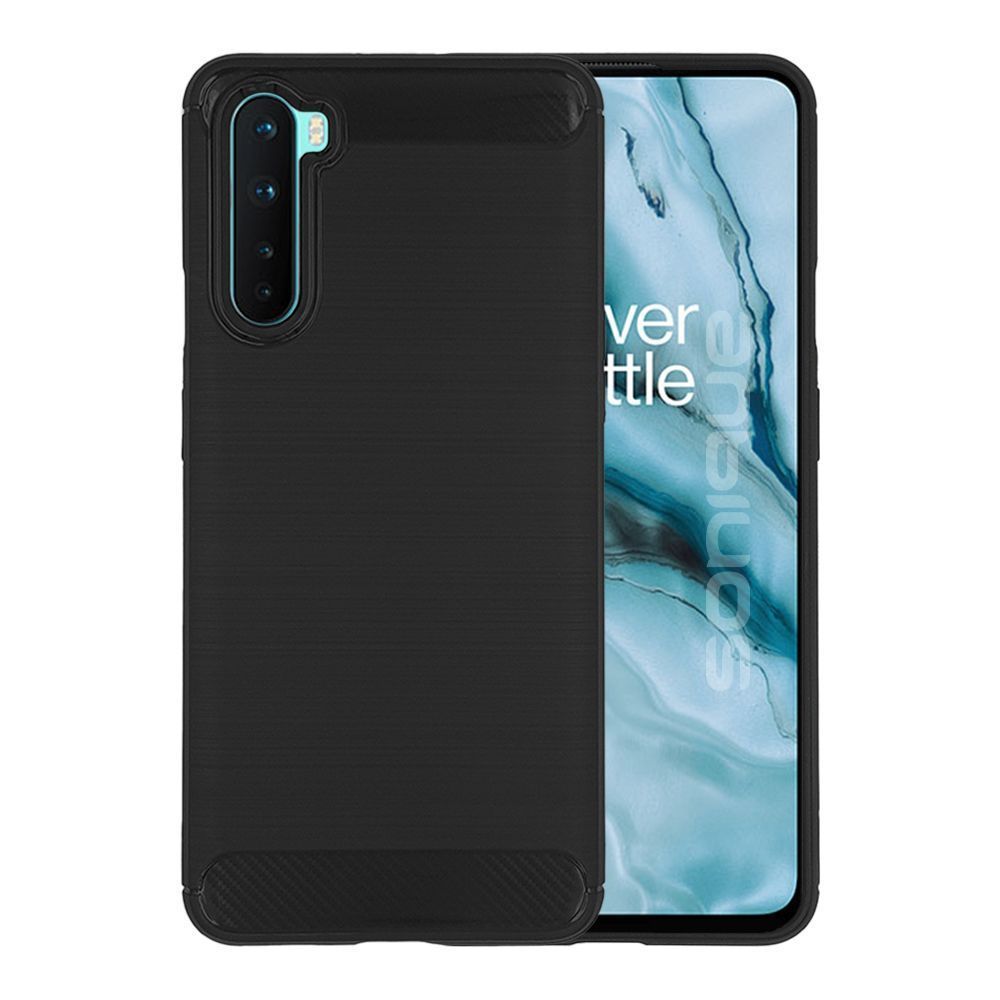 Θήκη Σιλικόνης Sonique Carbon Brushed OnePlus Nord Μαύρο