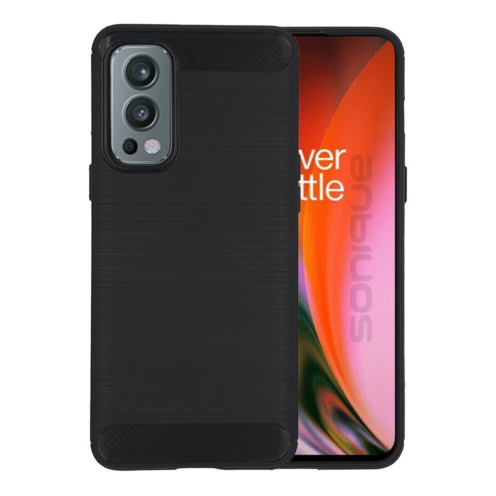 Θήκη Σιλικόνης Sonique Carbon Brushed OnePlus Nord 2 5G Μαύρο