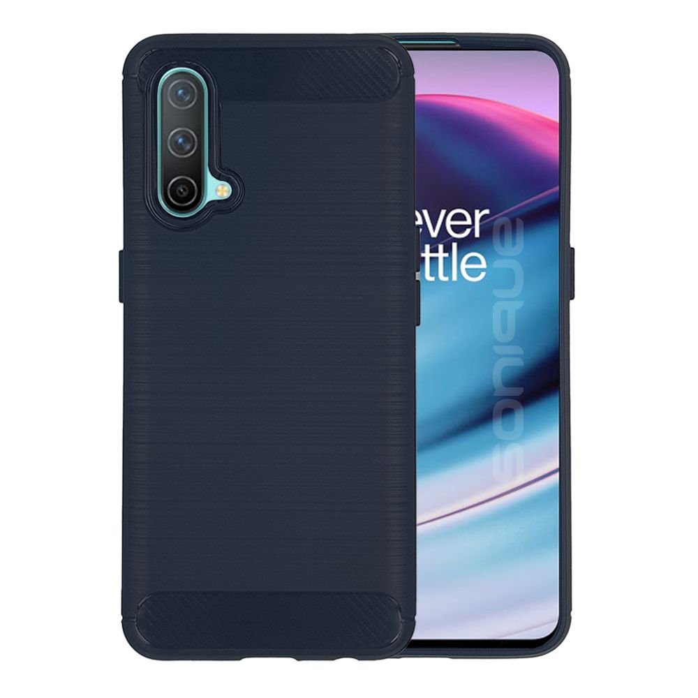 Θήκη Σιλικόνης Sonique Carbon Brushed OnePlus Nord CE 5G Μπλέ