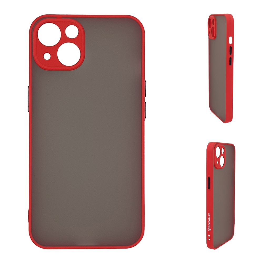Θήκη Σιλικόνης Color Button Bumper Sonique Apple iPhone 13 Κόκκινο