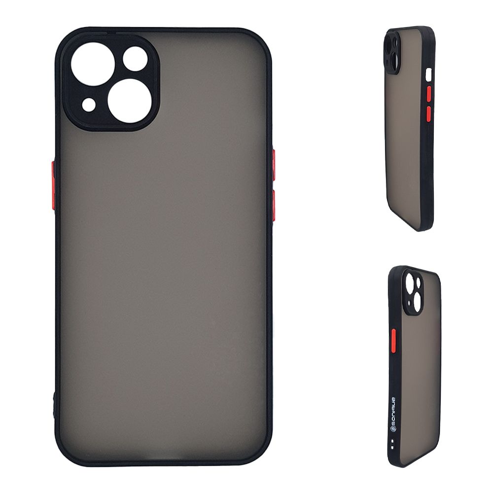 Θήκη Σιλικόνης Color Button Bumper Sonique Apple iPhone 13 Μαύρο