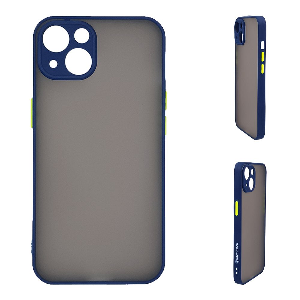 Θήκη Σιλικόνης Color Button Bumper Sonique Apple iPhone 13 Μπλέ