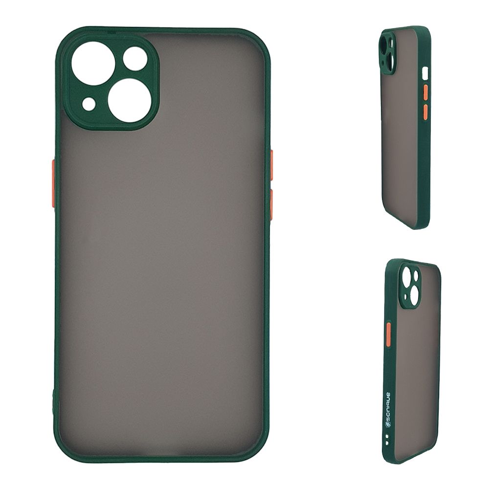Θήκη Σιλικόνης Color Button Bumper Sonique Apple iPhone 13 Πράσινο Σκούρο