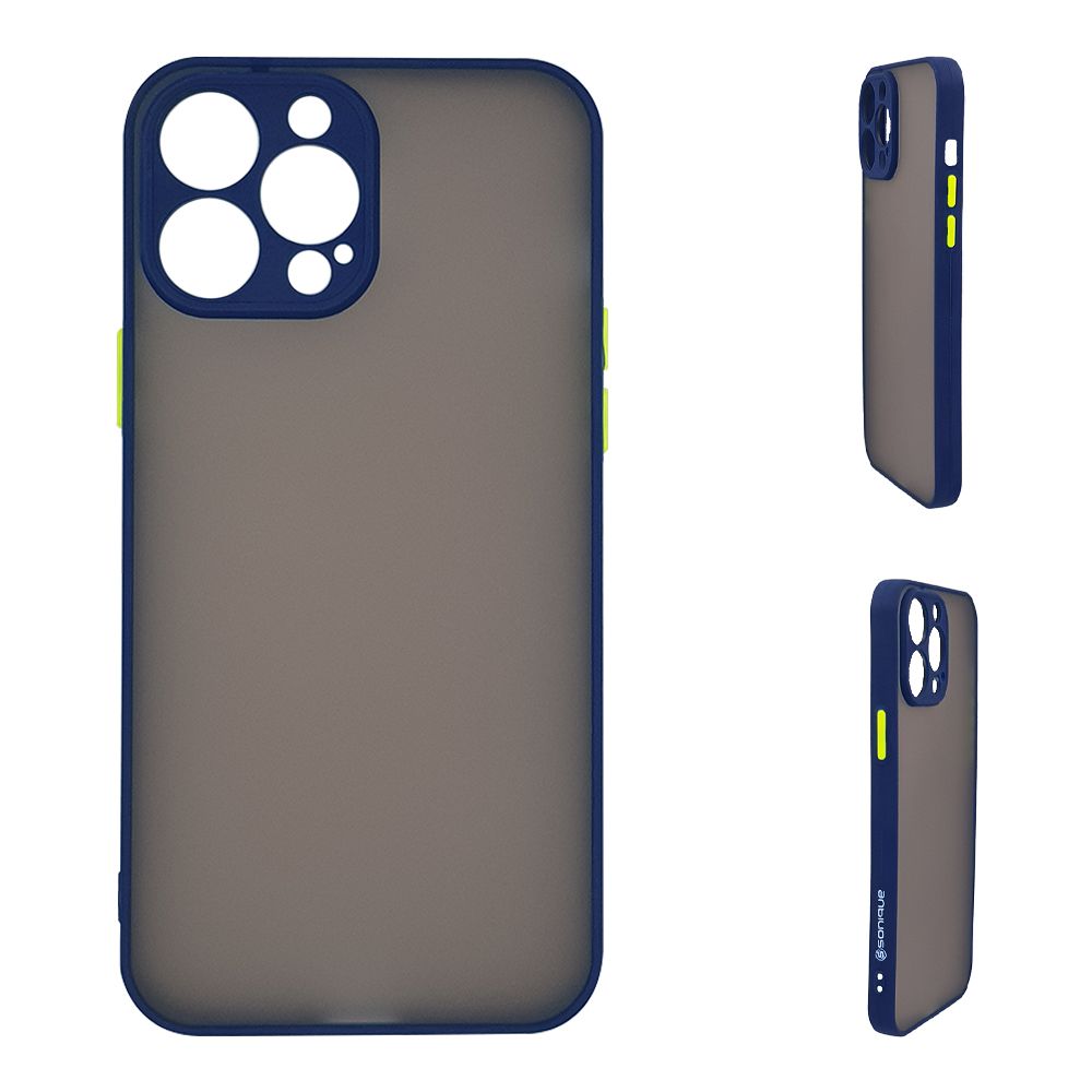 Θήκη Σιλικόνης Color Button Bumper Sonique Apple iPhone 13 Pro Max Μπλέ