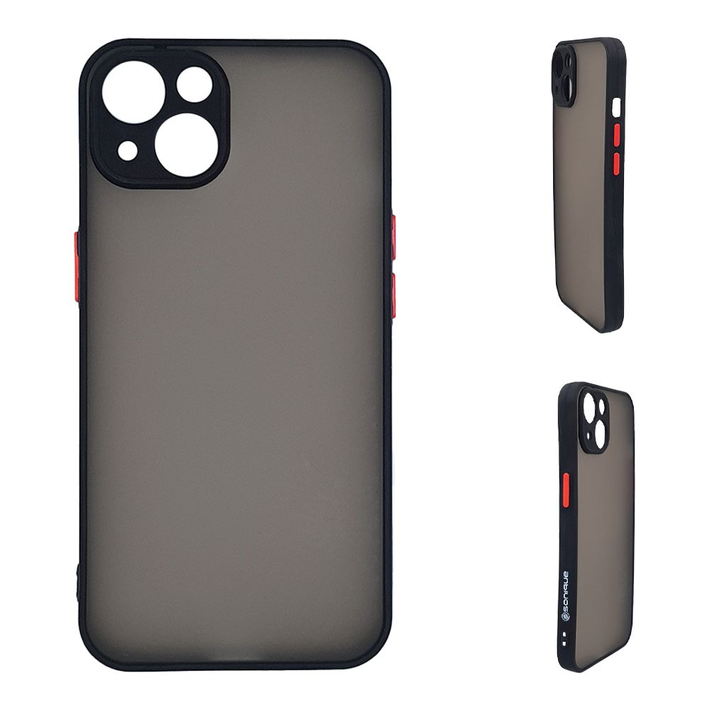 Θήκη Σιλικόνης Color Button Bumper Sonique Apple iPhone 14 Μαύρο