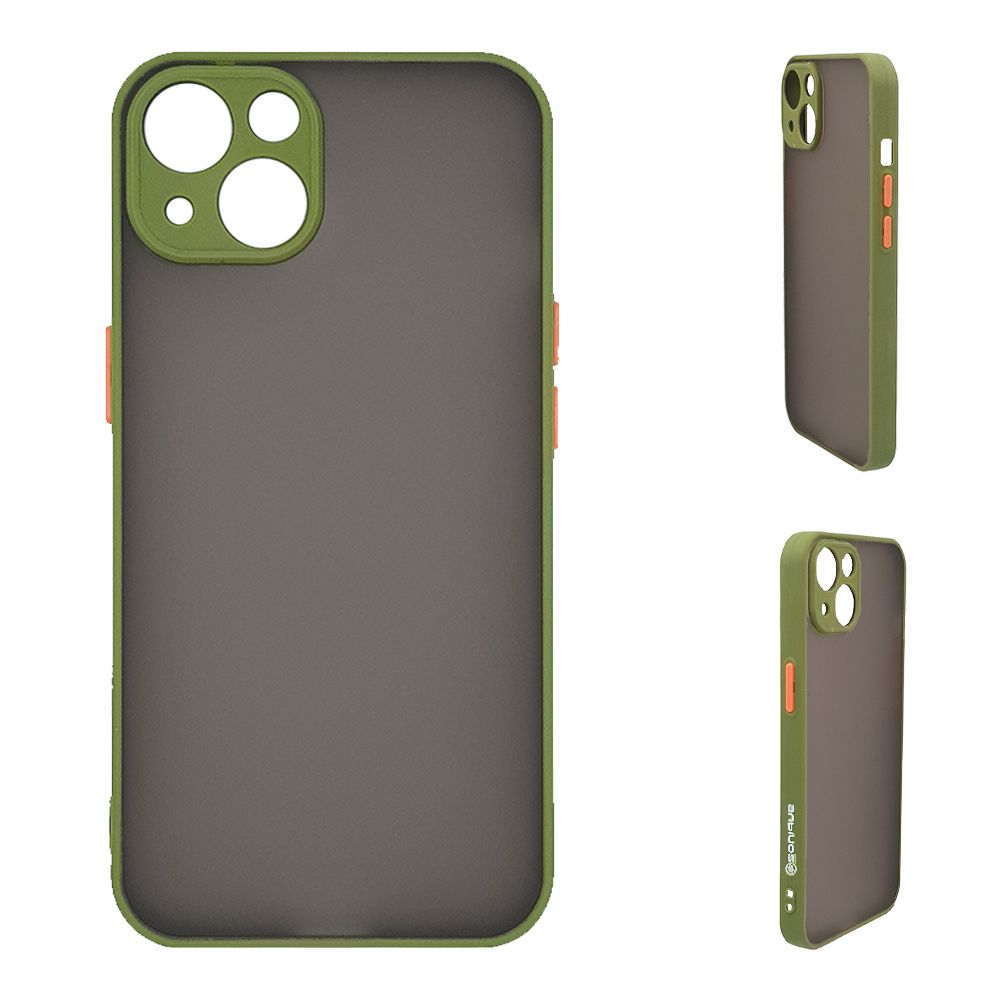 Θήκη Σιλικόνης Color Button Bumper Sonique Apple iPhone 14 Πράσινο Ανοιχτό