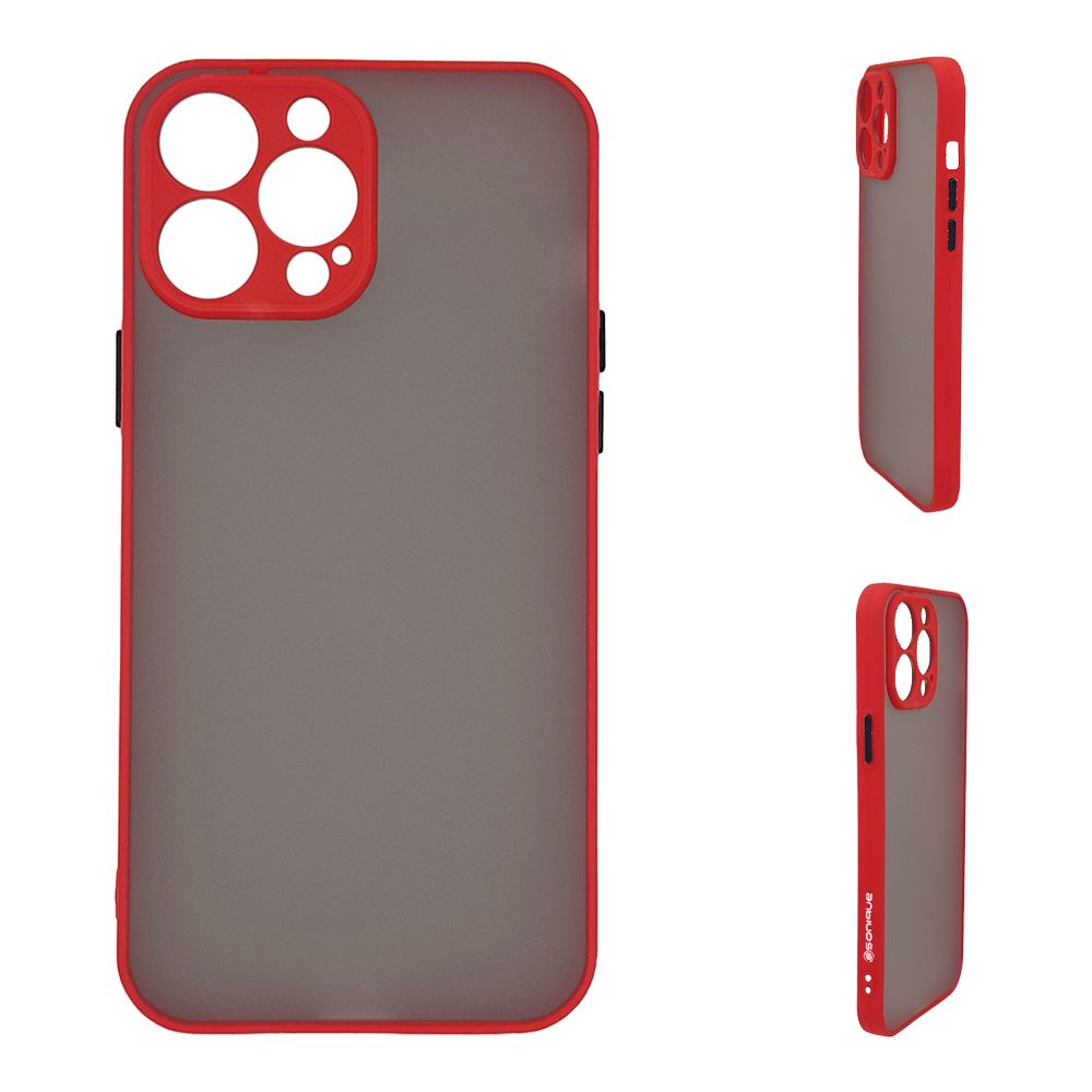 Θήκη Σιλικόνης Color Button Bumper Sonique Apple iPhone 14 Pro Max Κόκκινο