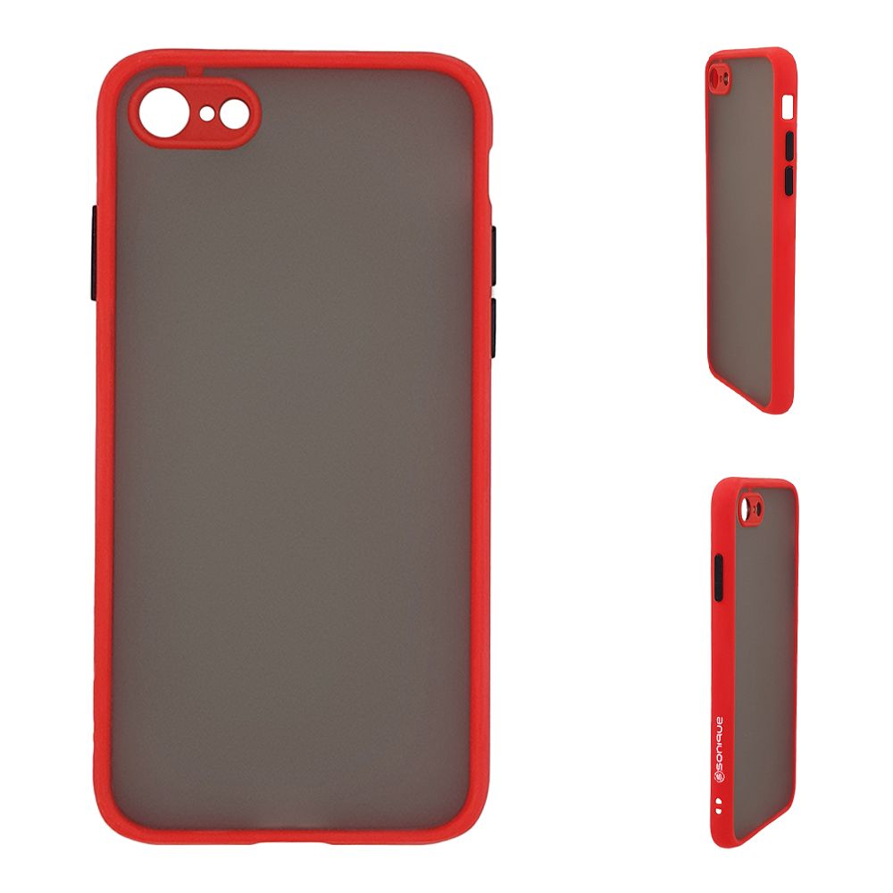 Θήκη Σιλικόνης Color Button Bumper Sonique Apple iPhone 7 / iPhone 8 / iPhone SE 2020 / iPhone SE 2022 Κόκκινο