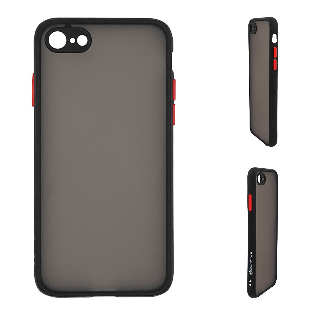 Θήκη Σιλικόνης Color Button Bumper Sonique Apple iPhone 7 / iPhone 8 / iPhone SE 2020 / iPhone SE 2022 Μαύρο