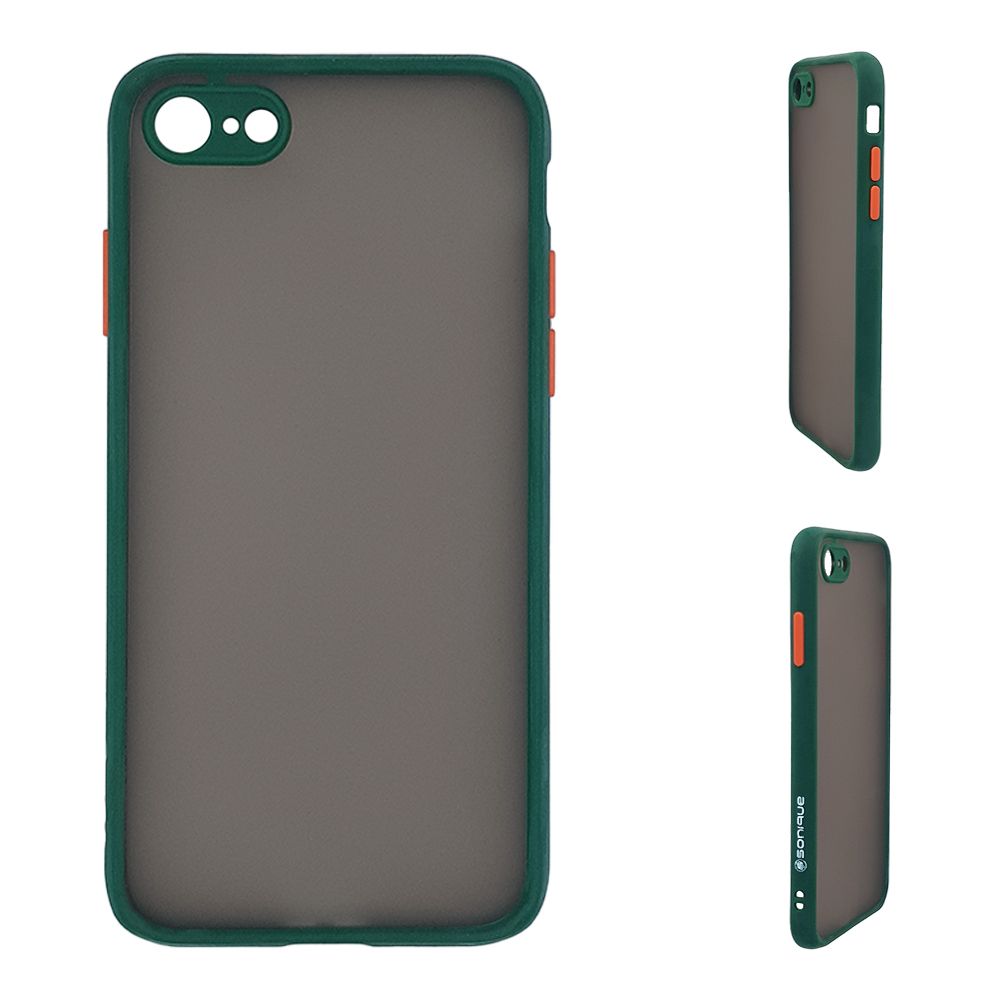 Θήκη Σιλικόνης Color Button Bumper Sonique Apple iPhone 7 / iPhone 8 / iPhone SE 2020 / iPhone SE 2022 Πράσινο Σκούρο