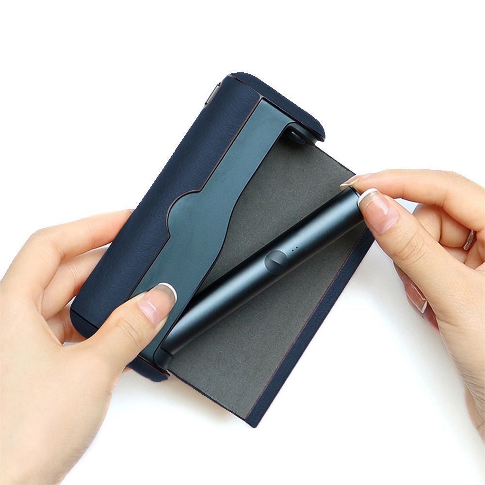 Θήκη PU Leather Shell για IQOS Iluma Prime Μπλε Σκούρο