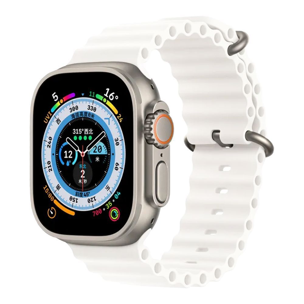 Λουράκι Σιλικόνης Ocean Band Sonique για Apple Watch (42/44/45/46/49MM) Λευκό