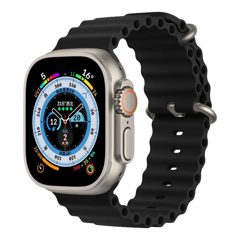 Λουράκι Σιλικόνης Ocean Band Sonique για Apple Watch (42/44/45/46/49MM) Μαύρο