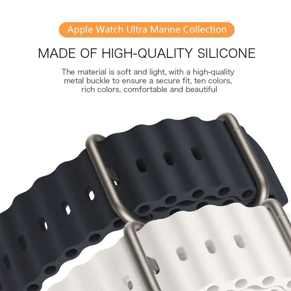 Λουράκι Σιλικόνης Ocean Band Sonique για Apple Watch (42/44/45/46/49MM) Μπεζ