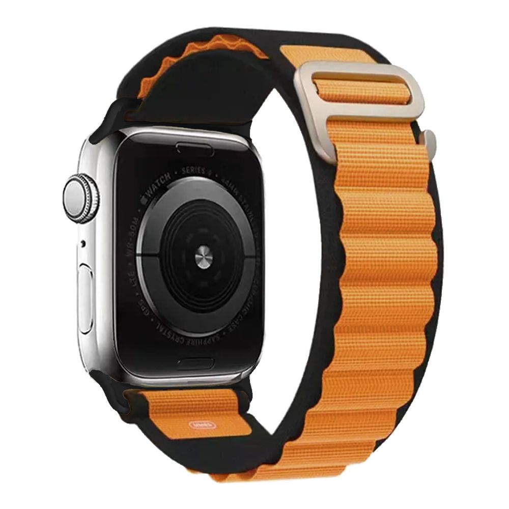 Λουράκι Nylon Alpine Loop Band Sonique για Apple Watch (38/40/41MM) Μαύρο / Πορτοκαλί
