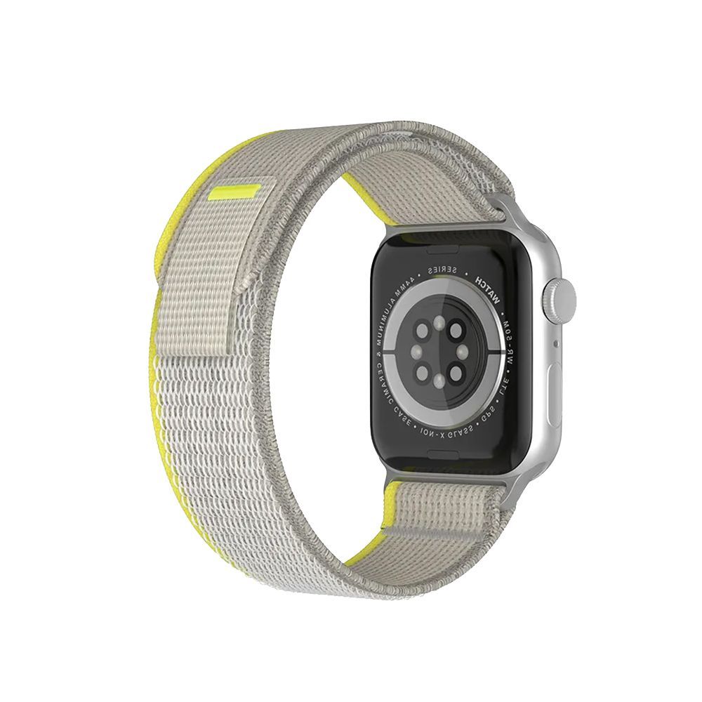 Λουράκι Nylon Loop Band Sonique για Apple Watch (42/44/45/49MM) Γκρί / Κίτρινο