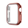Θήκη Προστασία Luxury Diamond PC + Tempered Glass Sonique για Apple Watch 7/8/9 41mm Ροζ Χρυσό