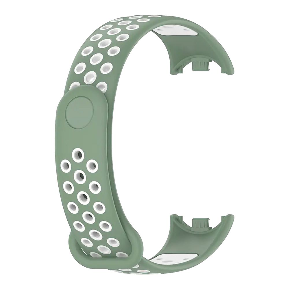 Λουράκι Σιλικόνης Sonique Sport για Xiaomi Smart Band 8 / Xiaomi Smart Band 9 / / Xiaomi Smart Band 10 Πράσινο Ανοιχτό / Λευκό