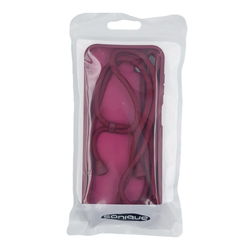 Θήκη Σιλικόνης με Κορδόνι CarryHang Sonique Xiaomi Redmi Note 12 5G / Poco X5 5G Μπορντό